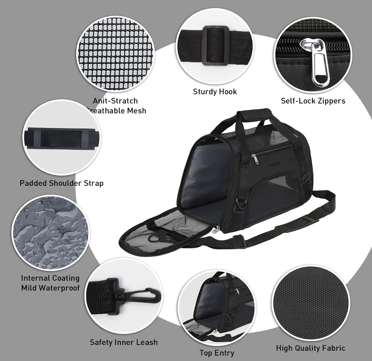Pet Carrier Mascotas mascotas pequeñas-medianas de 3 a 5Kg