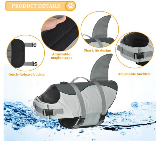Dog Life Jacket Shark