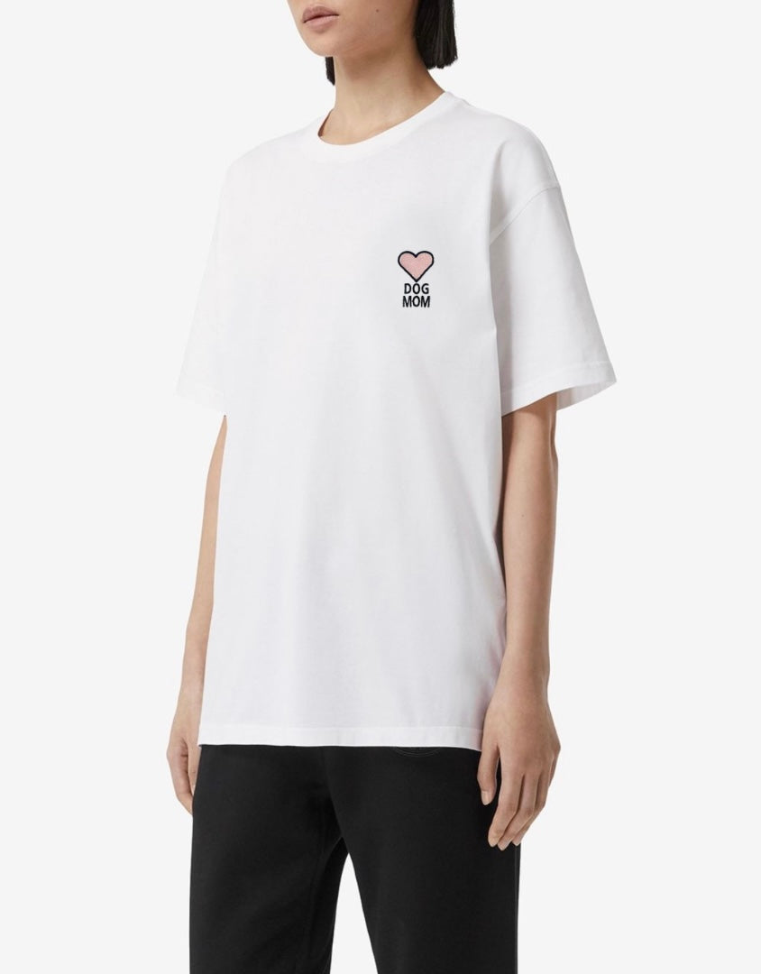 Dog Mom T-shirt Rosa