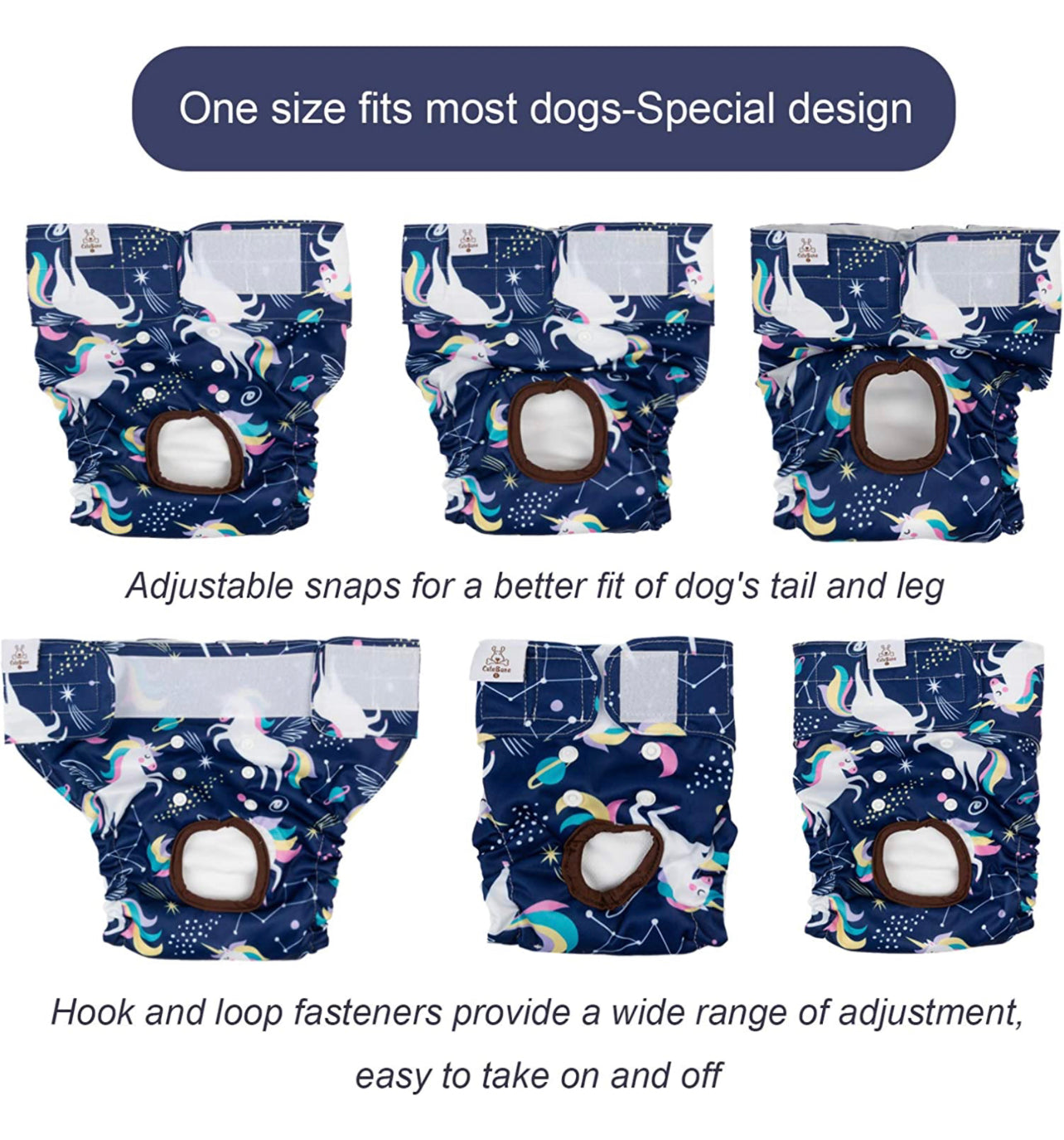 Pañales reutilizables XS - 3 unidades