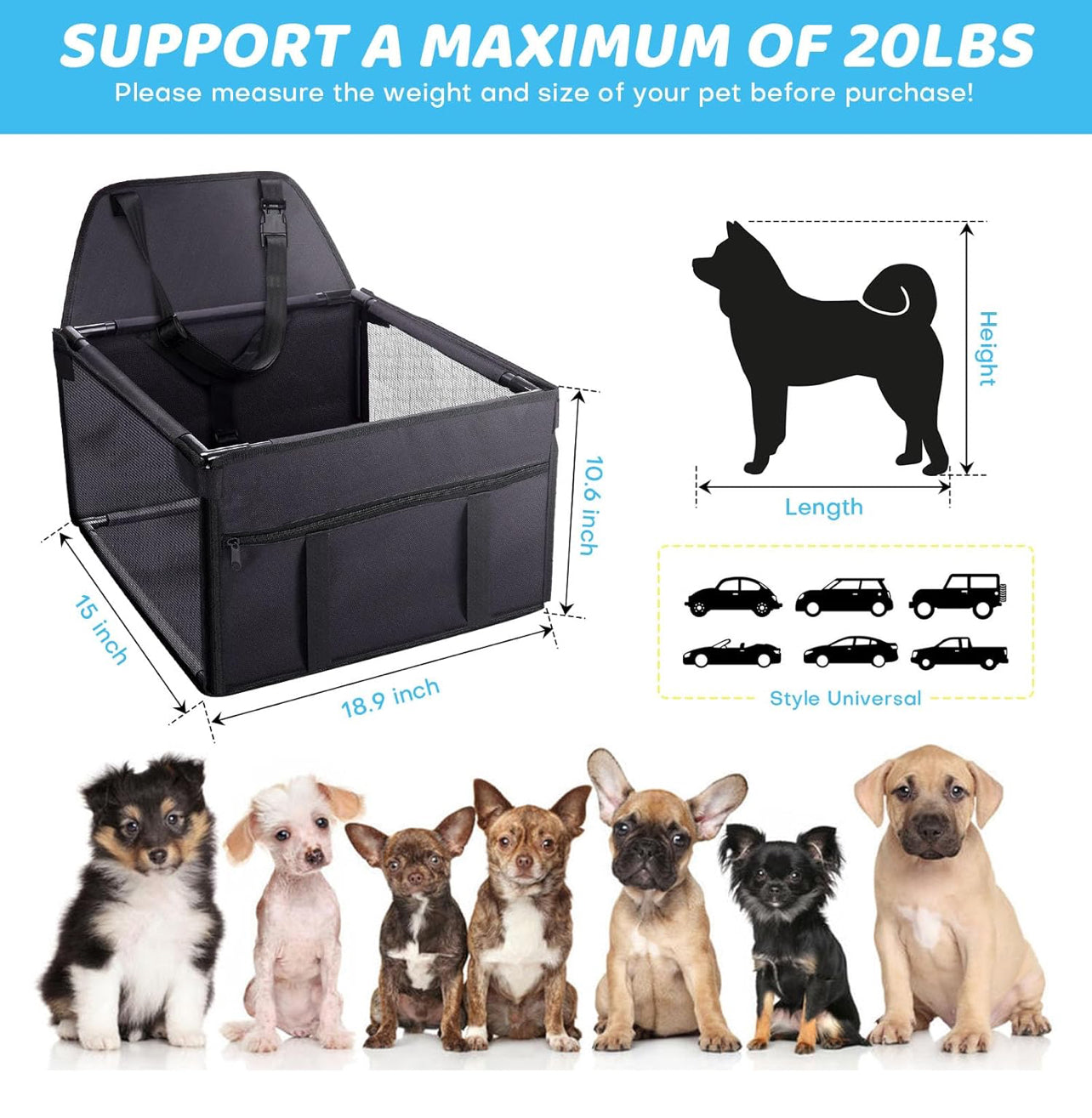 Asiento auto mascotas