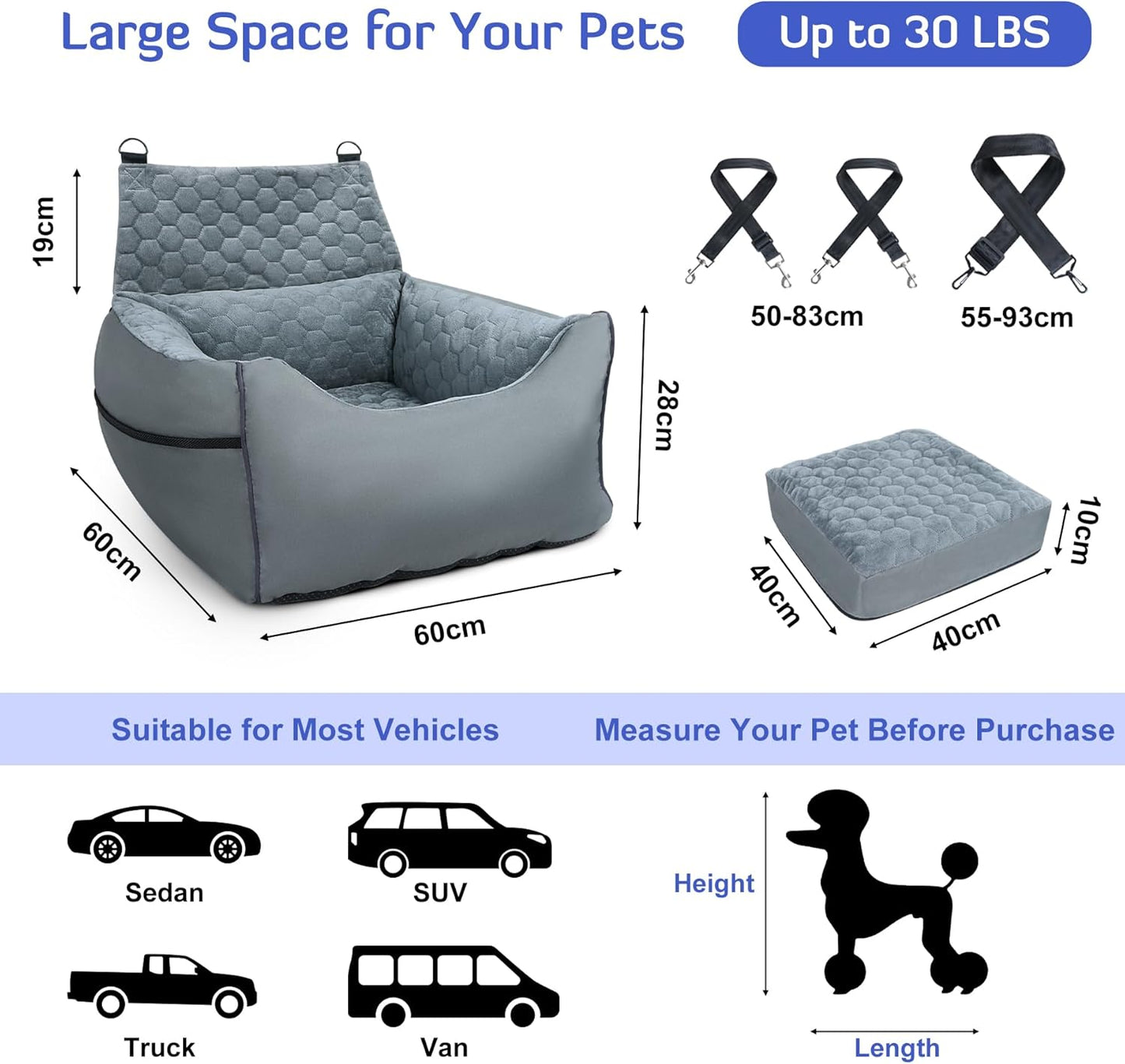Cama asiento para auto