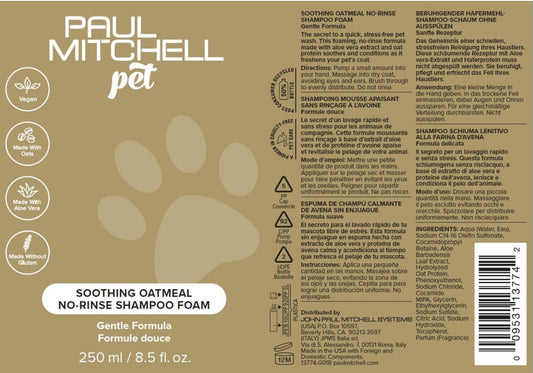 Pet Soothing Oatmeal Shampoo en seco Paul Mitchell
