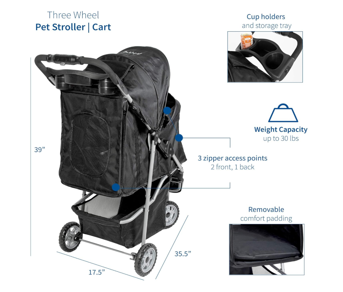 Coche 3 Wheel Pet Stroller