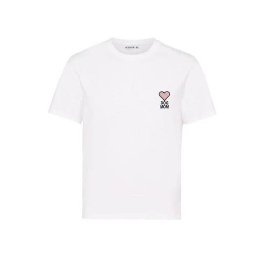 Dog Mom T-shirt Rosa